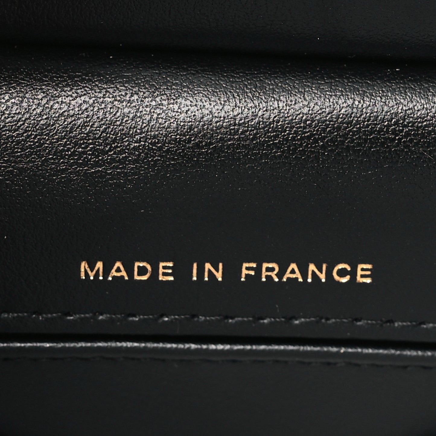 Calfskin Quilted Lady Handle Clutch With Chain Black