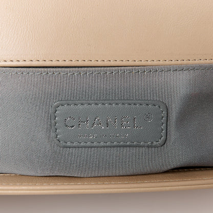 Chanel Calfskin Quilted Double Stitch Medium Boy Flap Beige 6 of 13