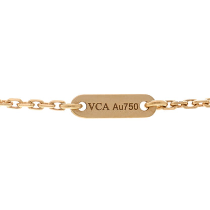 Van Cleef & Arpels 18K Yellow Gold Mother of Pearl Sweet Alhambra Pendant Necklace 4 of 6