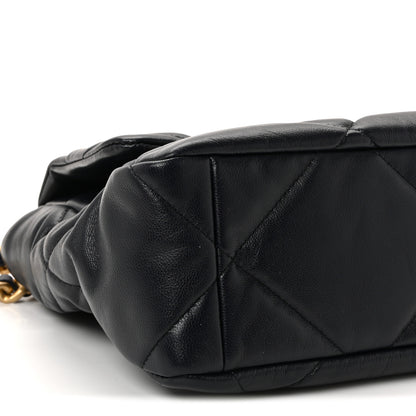 Chanel Goatskin Quilted Large Chanel 19 Flap Navy Blue 9 of 10