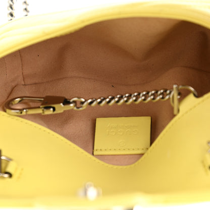 Gucci Calfskin Matelasse Super Mini GG Marmont Shoulder Bag Banana 4 of 10