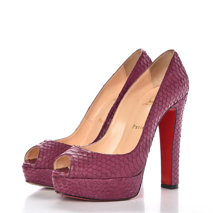 Christian Louboutin Watersnake Bambou 140 Pumps 39 Amethyste 3 of 11