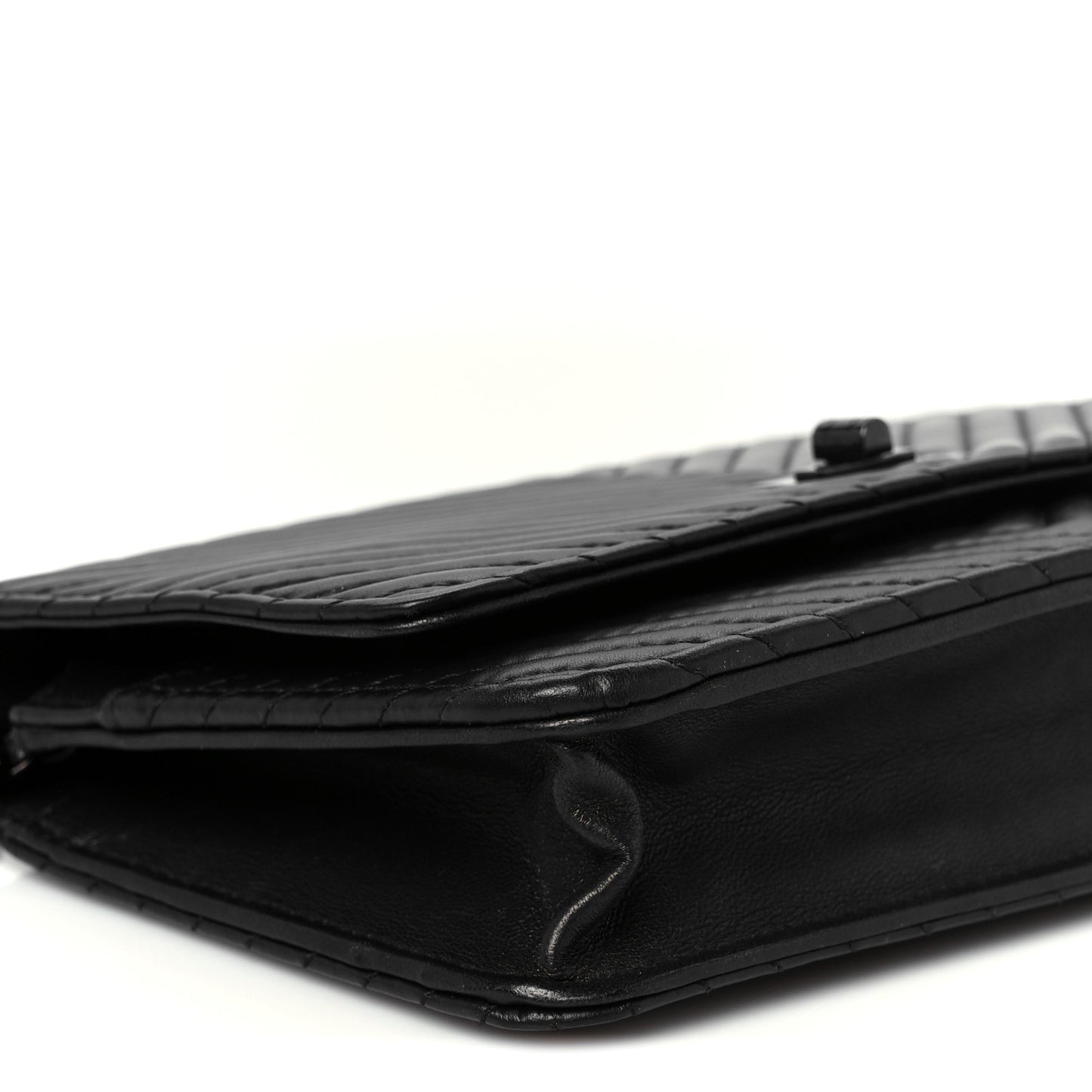 Sheepskin Chevron Reissue Wallet On Chain WOC So Black