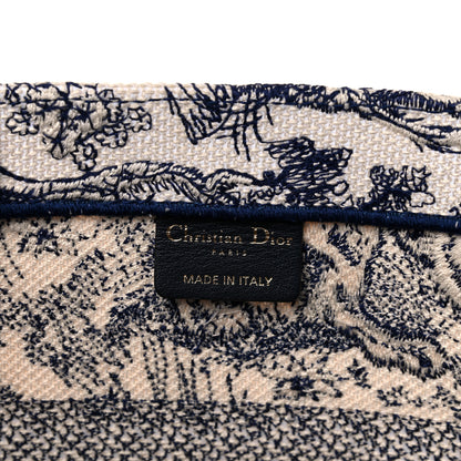Christian Dior Canvas Embroidered Medium Dioriviera Toile De Jouy Book Tote Blue 6 of 10
