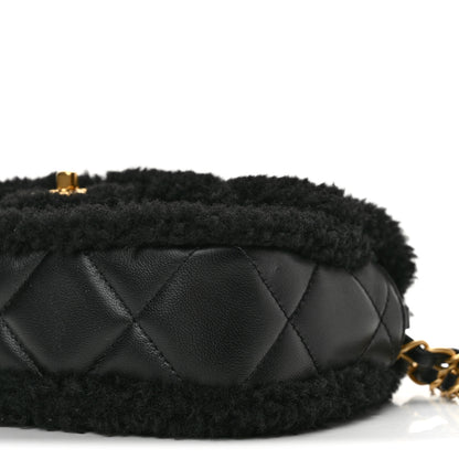 Chanel Shearling Lambskin Quilted Mini Furry Coco Flap Black 10 of 10