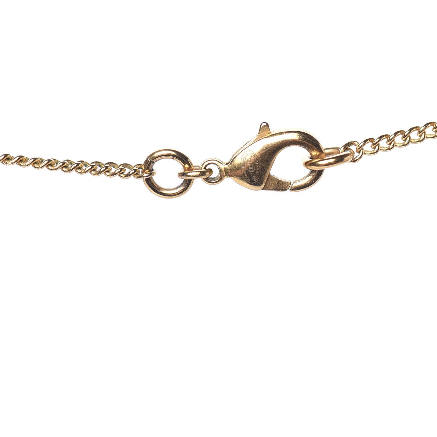 Metal CC Necklace Matte Gold