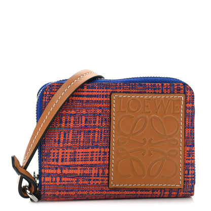 Loewe Calfskin Woven Wallet On Strap Electric Blue 1 of 7