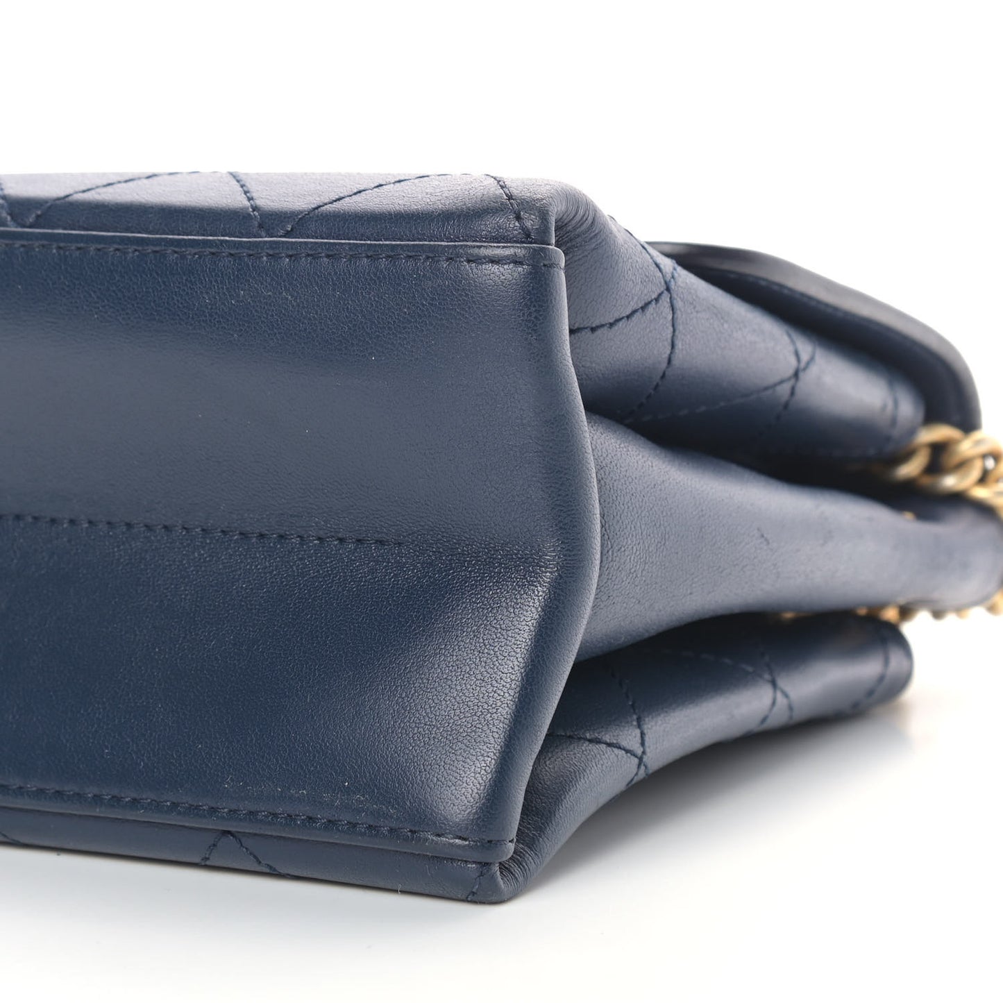 Lambskin Stitched Coco Luxe Medium Flap Blue