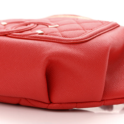 Chanel Caviar Quilted Filigree Waist Bag Red 10 of 11