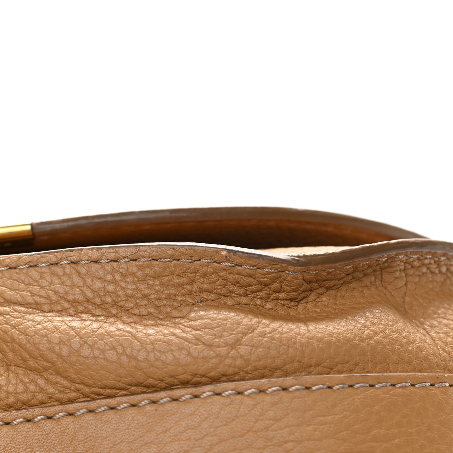 Calfskin Medium Marcie Round Crossbody Bag Milky Coffee