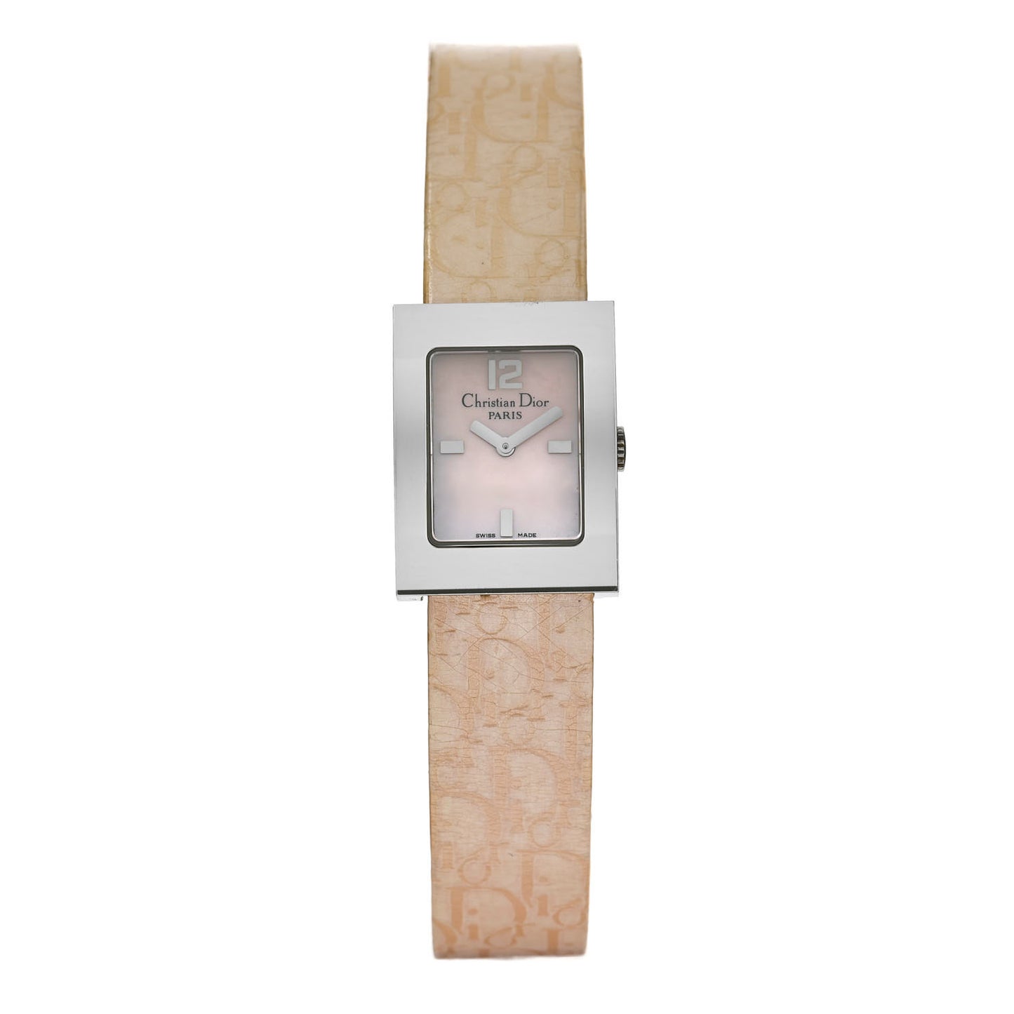 Stainless Steel Calfskin 20mm Malice Quartz Watch Beige