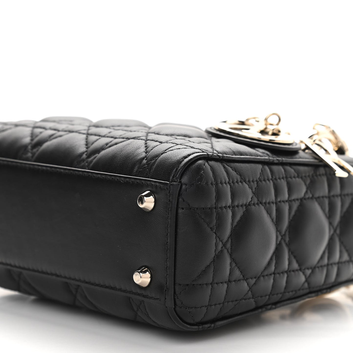 Lambskin Cannage Mini Lady Dior Black