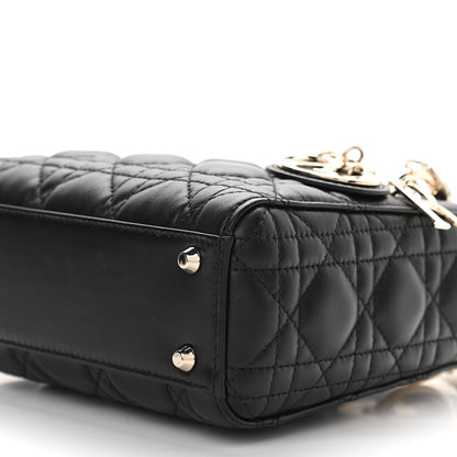 Christian Dior Lambskin Cannage Mini Lady Dior Black 9 of 9
