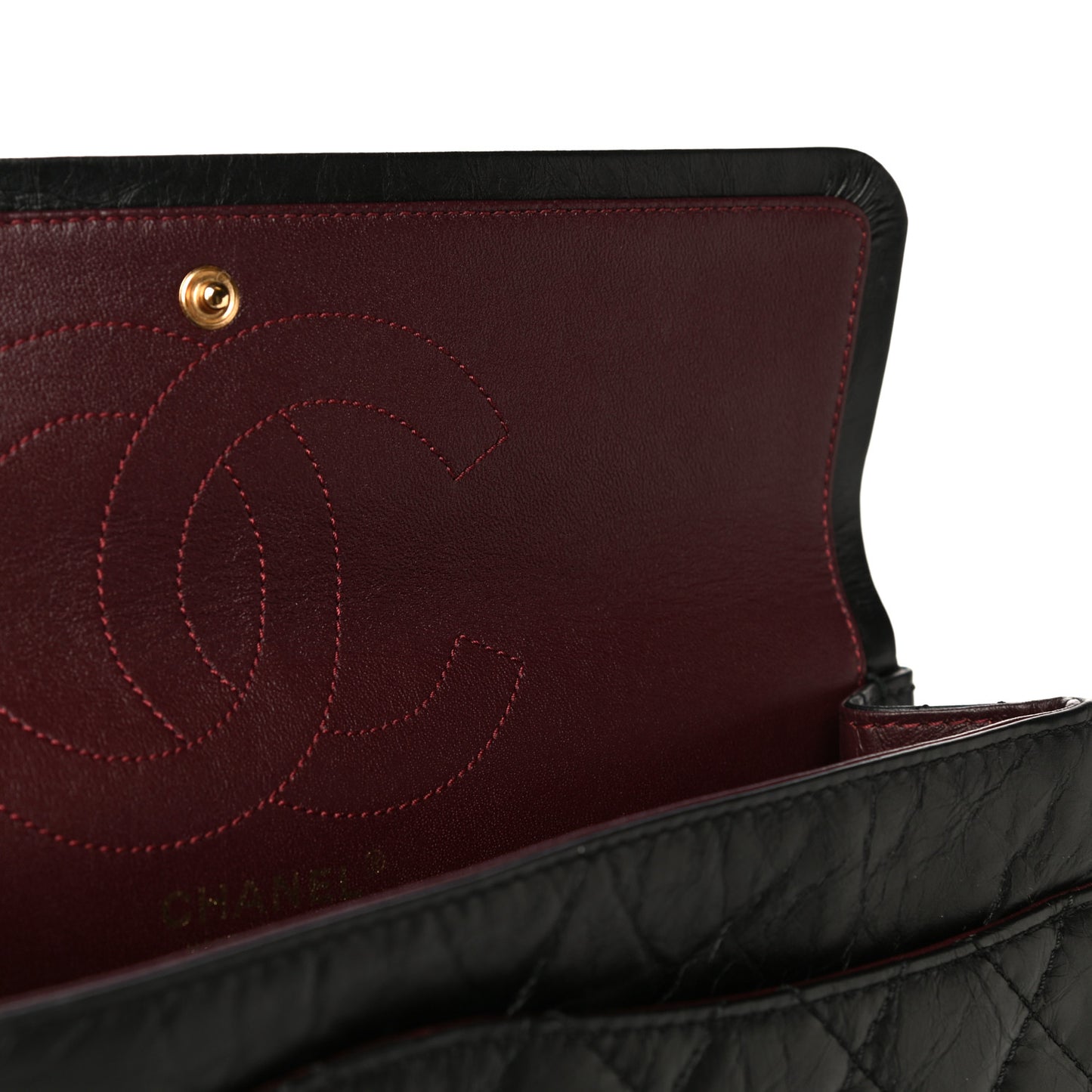 Aged Calfskin Quilted 2.55 Reissue 226 Flap Black