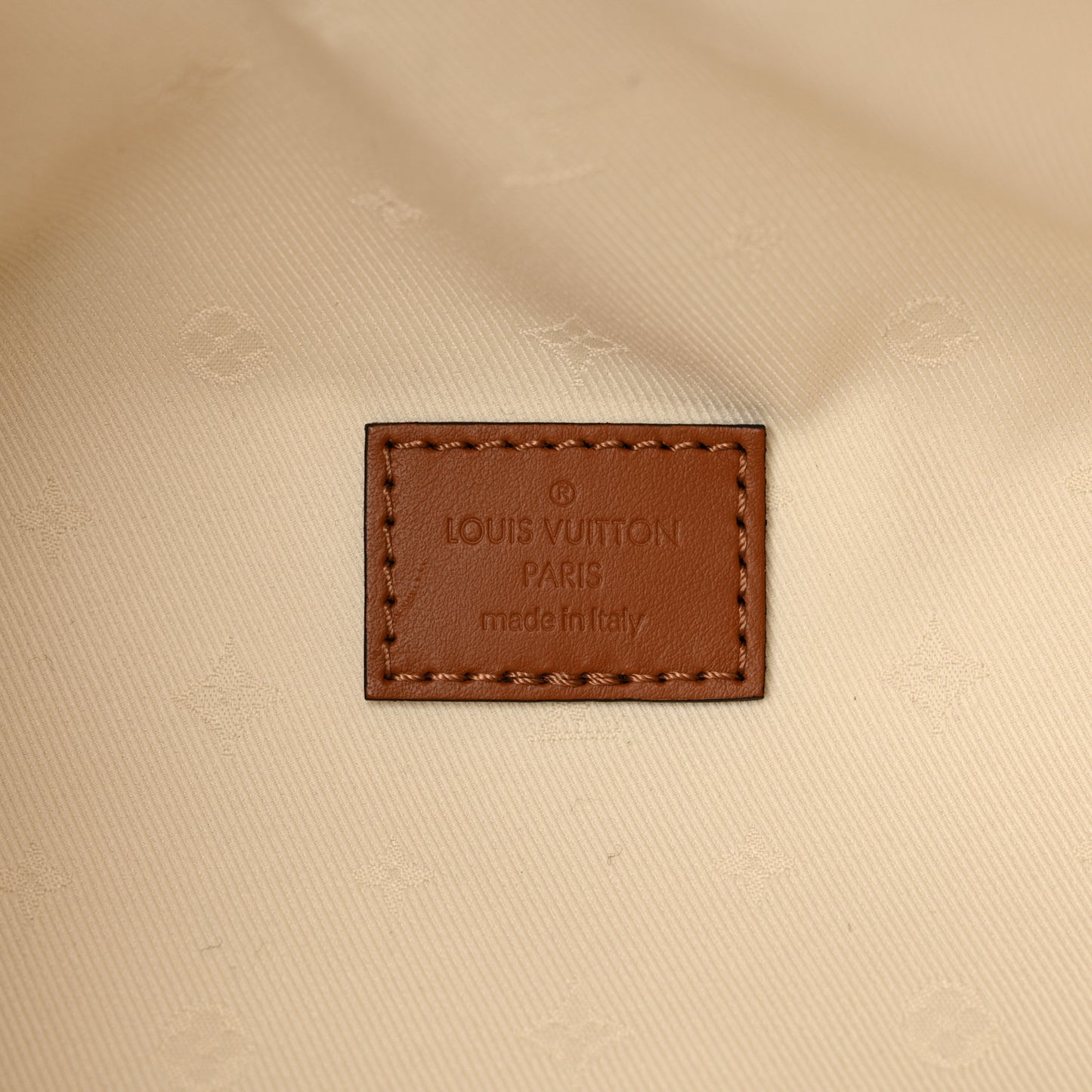 Shearling Monogram LV Ski Bumbag Cream Brown