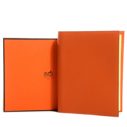 Hermes Epsom Yellow Pad PM Iris Orange 16 of 19
