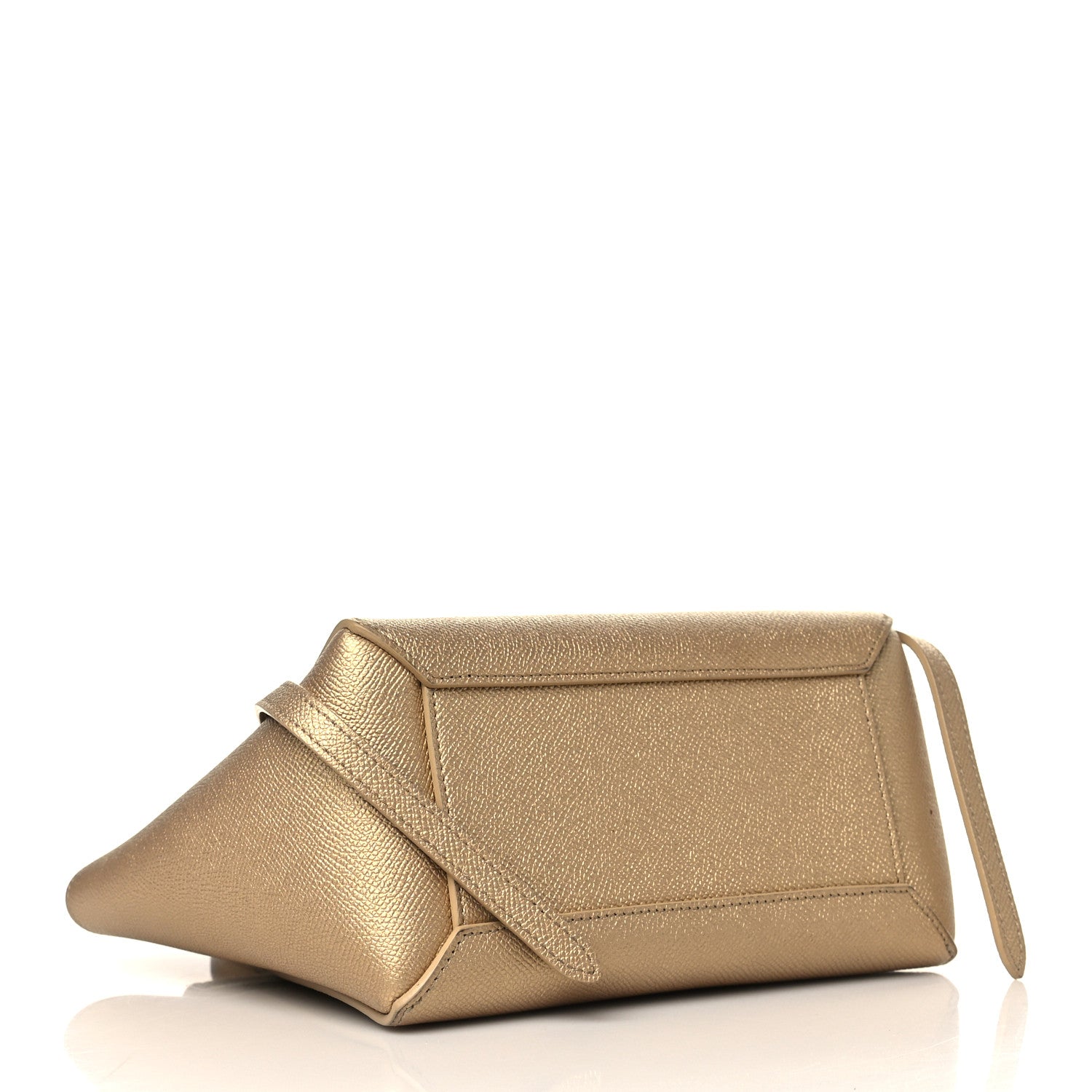 Celine Laminated Calfskin Nano Belt Bag Gold 4 of 8