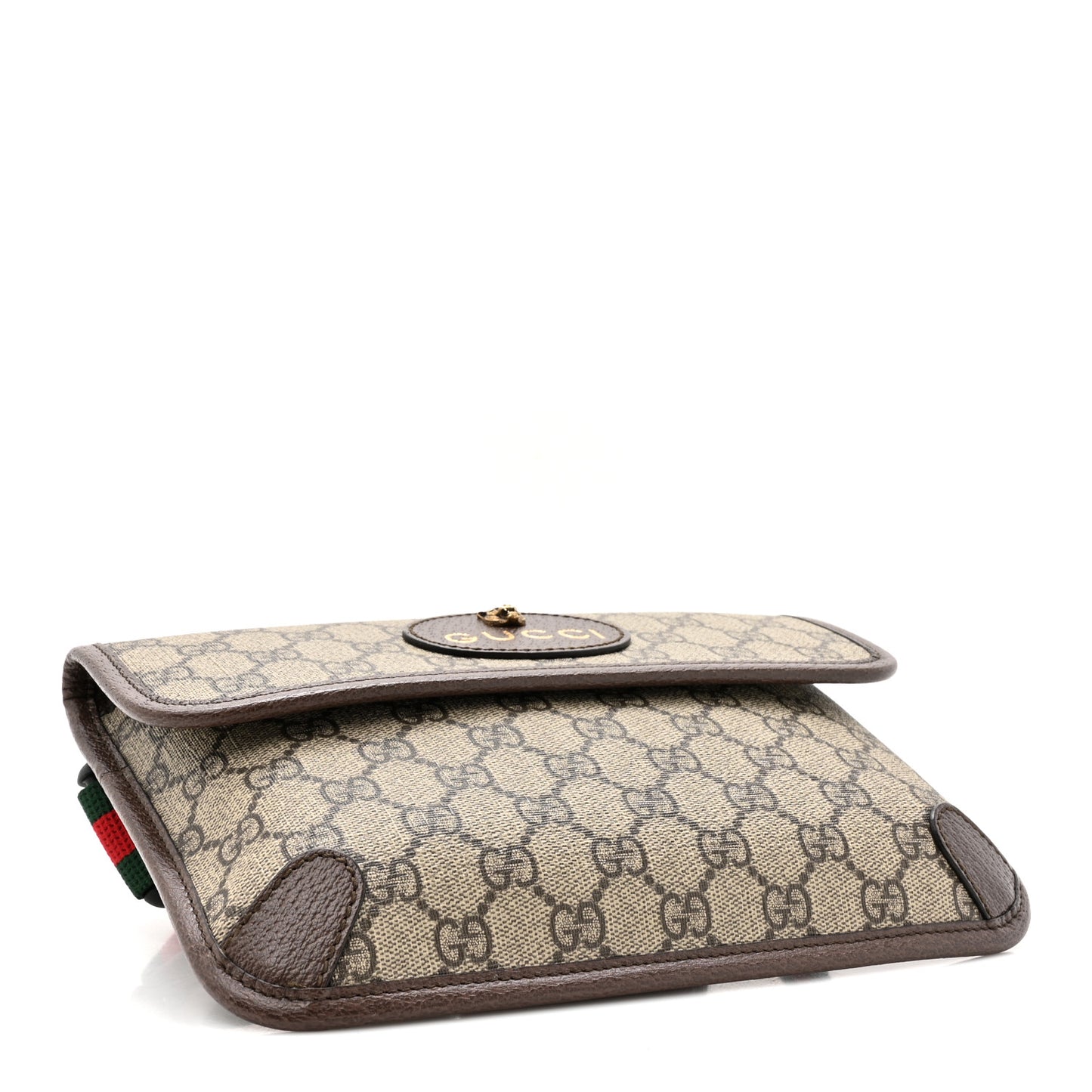 GG Supreme Monogram Neo Vintage Web Belt Bag Brown
