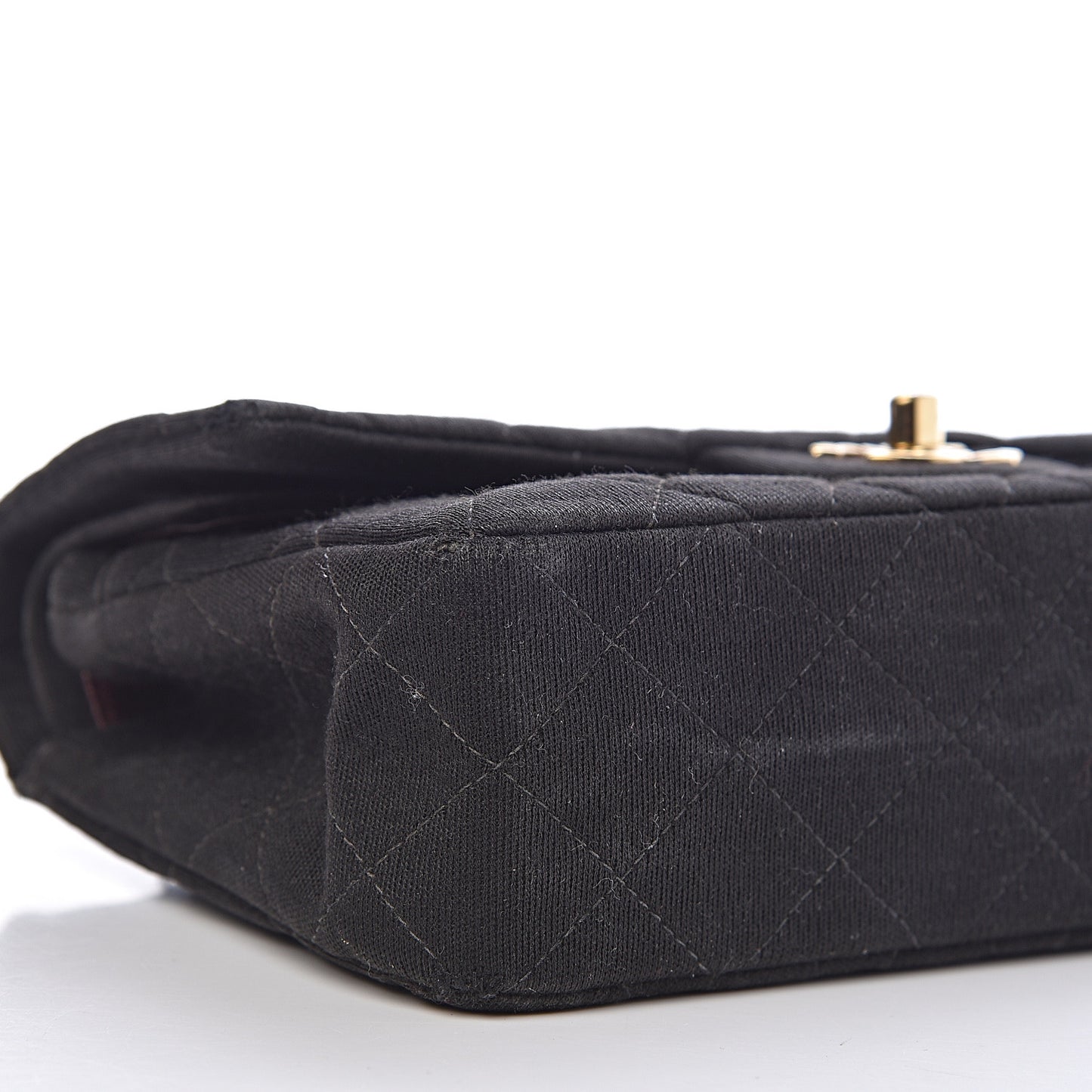 Jersey Quilted Small Double Flap Black