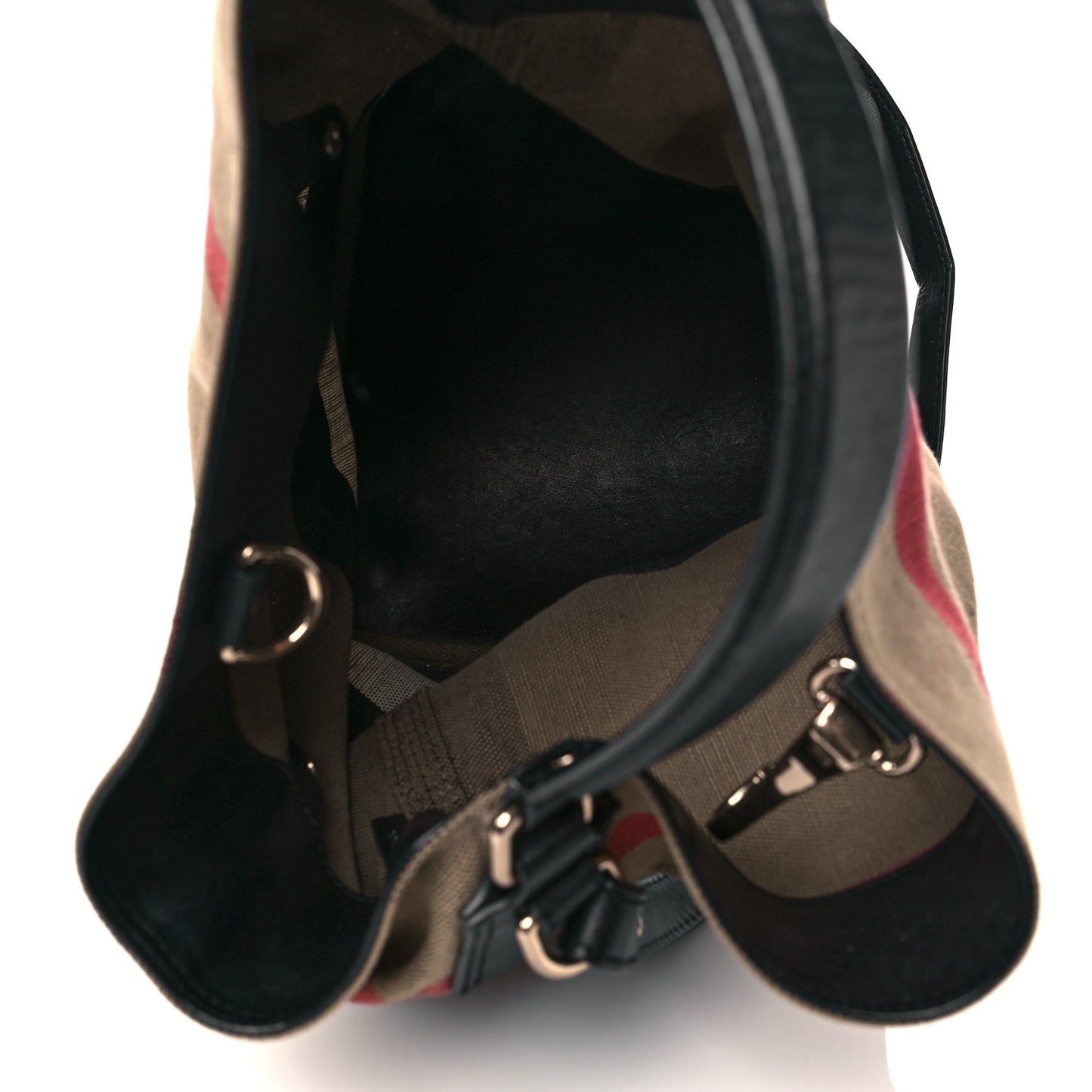 Canvas Mega Check Medium Ashby Hobo Black