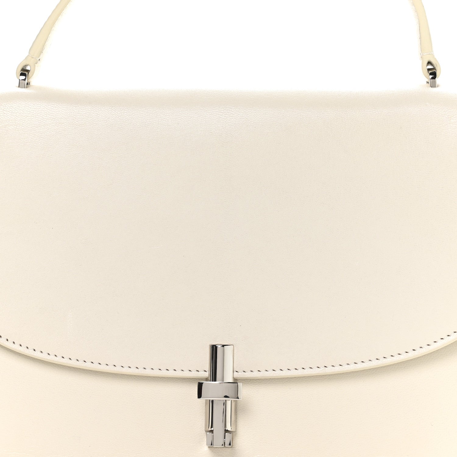 The Row Sleek Calfskin The Sofia 10 Top Handle Ivory 13 of 17