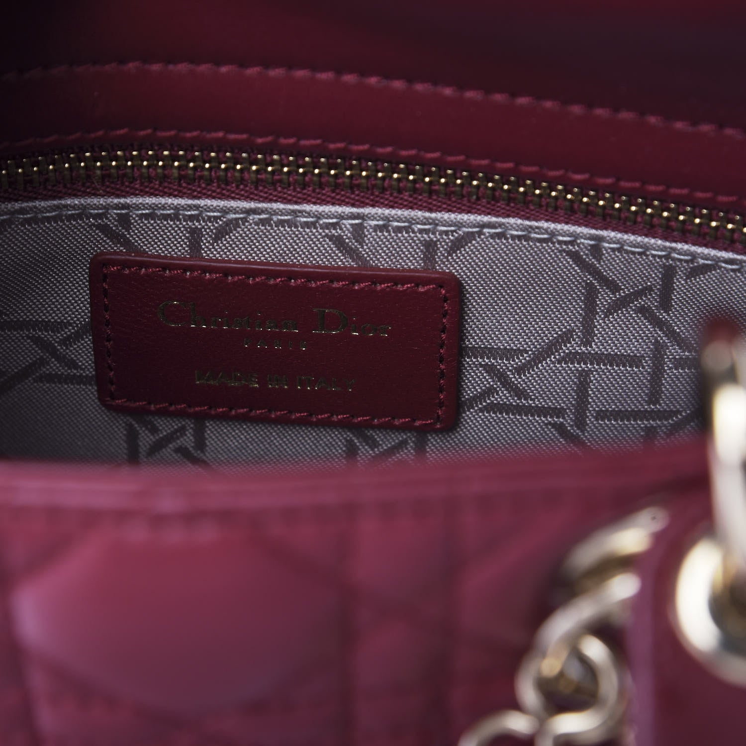 Christian Dior Lambskin Cannage Small Lucky Badges My Lady Dior Plum 9 of 10