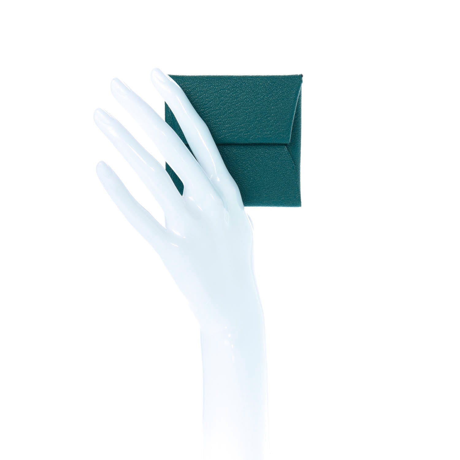 Hermes Chevre Mysore Bastia Coin Purse Vert Bosphore 2 of 6