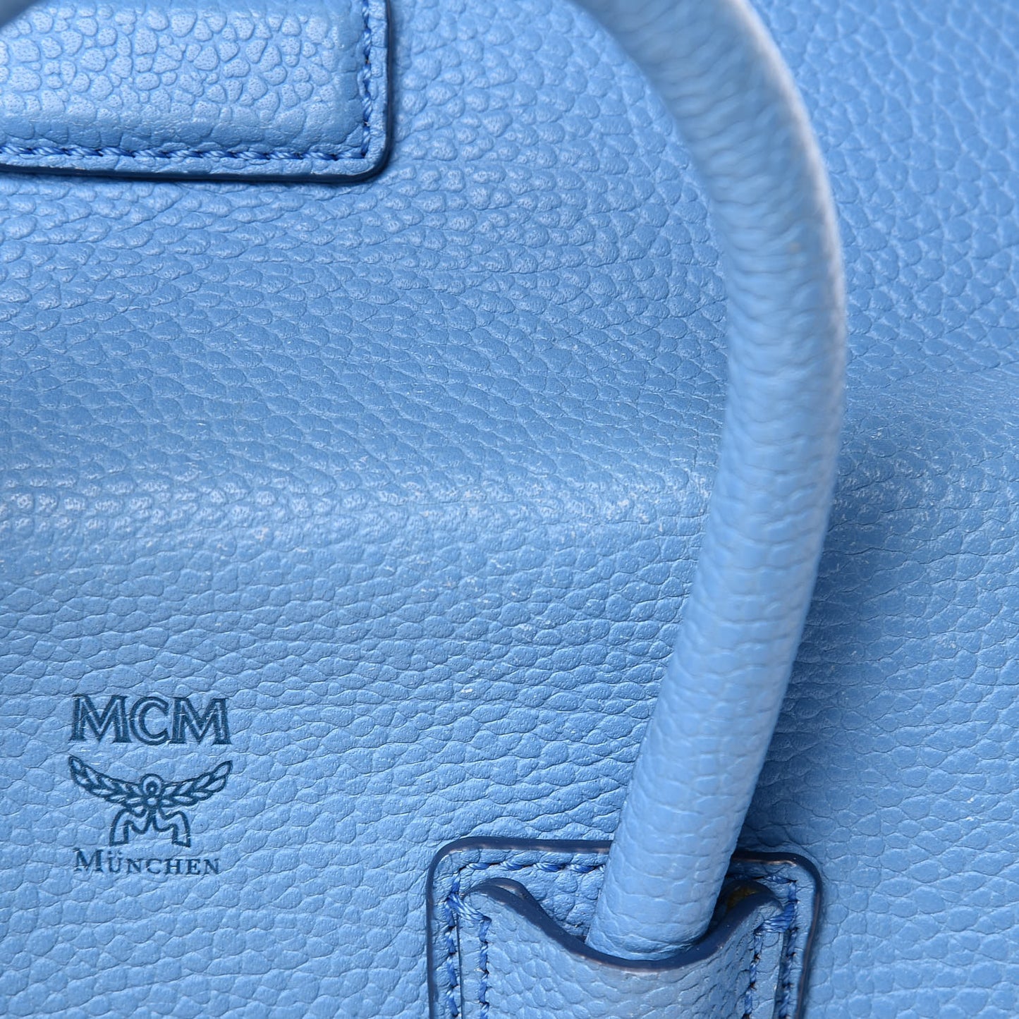 Grained Calfskin Mini Milla Tote Mediterranean Blue