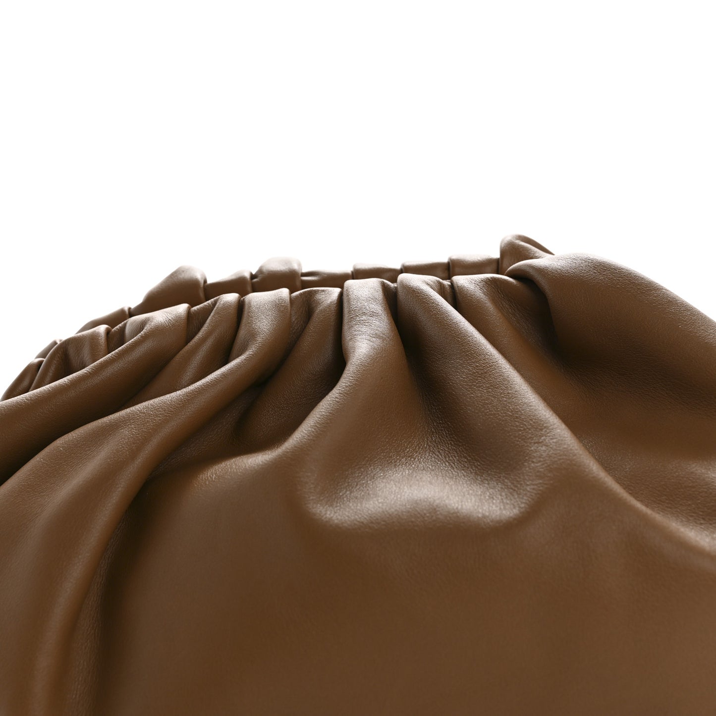 Smooth Butter Calf The Pouch Oversized Clutch Cammello