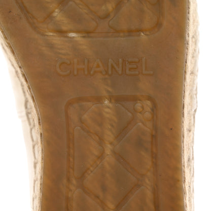 Chanel Lambskin CC Espadrilles 37 White 6 of 9