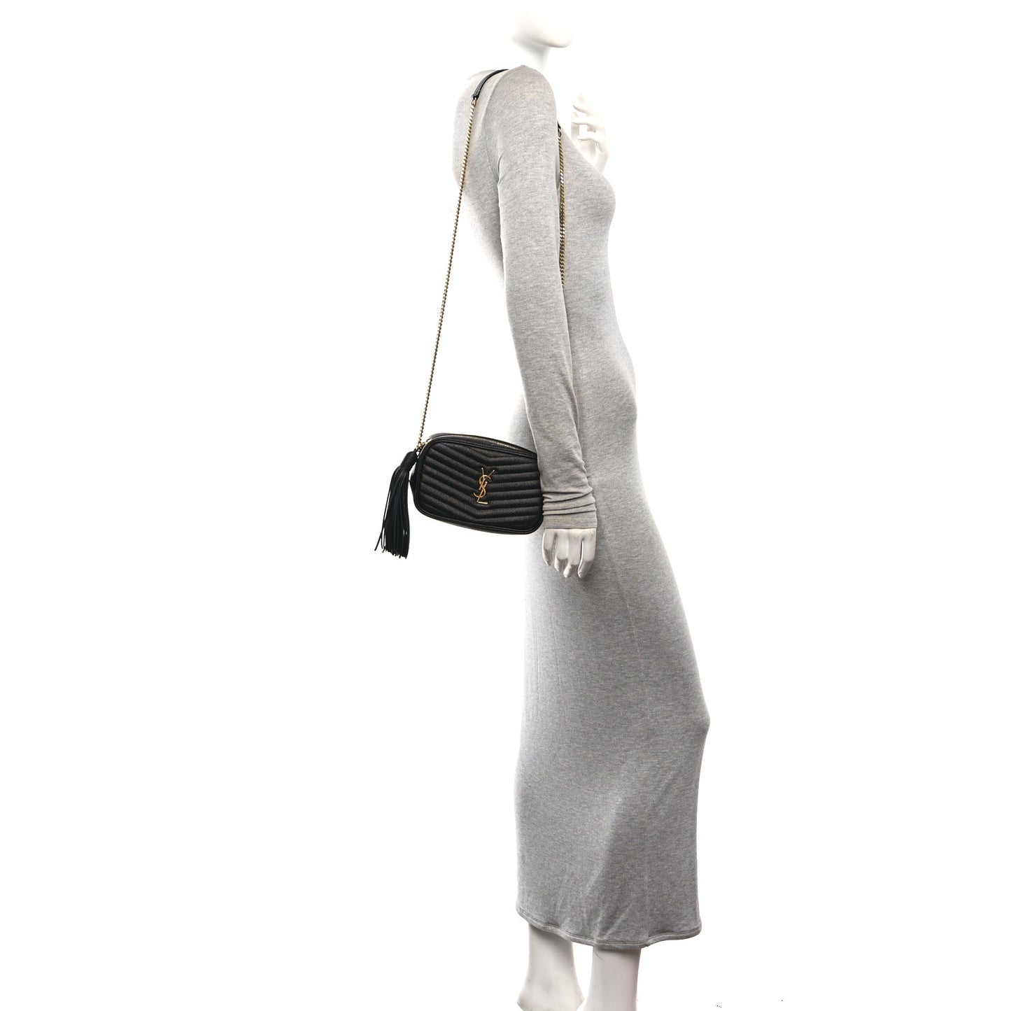 Grain De Poudre Matelasse Monogram Mini Lou Camera Bag Black