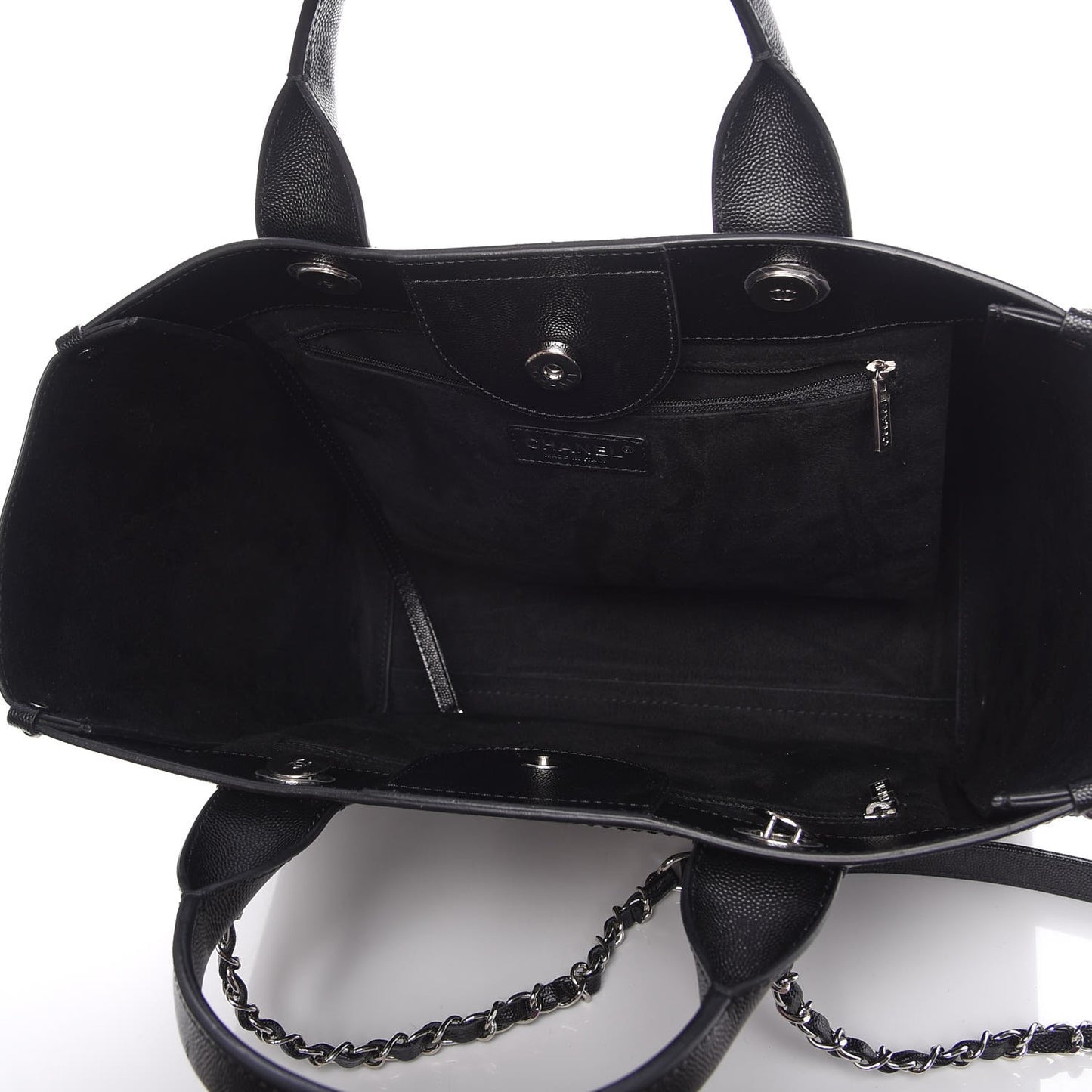 Caviar Small Studded Deauville Tote Black