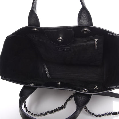 Chanel Caviar Small Studded Deauville Tote Black 5 of 7