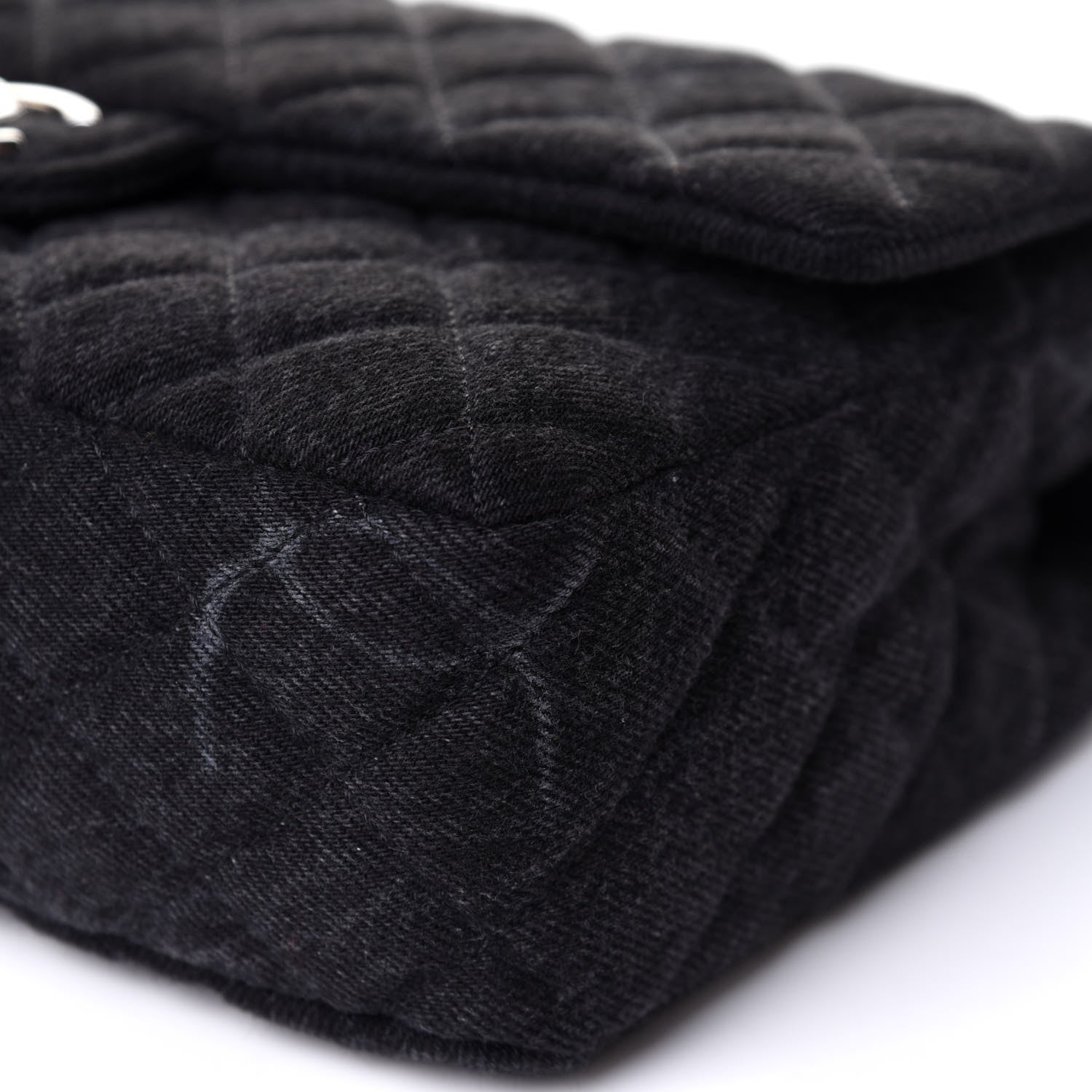 Chanel Denim Quilted CC Print Medium Single Flap Black 9 of 9