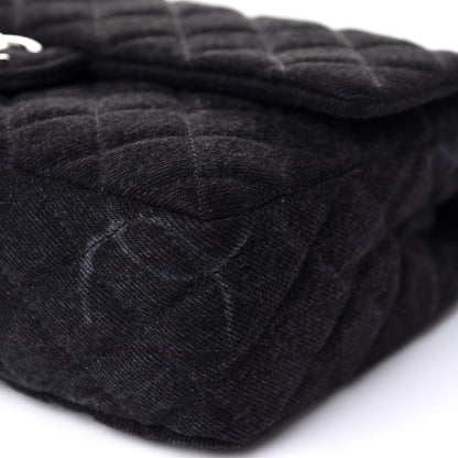 Chanel Denim Quilted CC Print Medium Single Flap Black 9 of 9