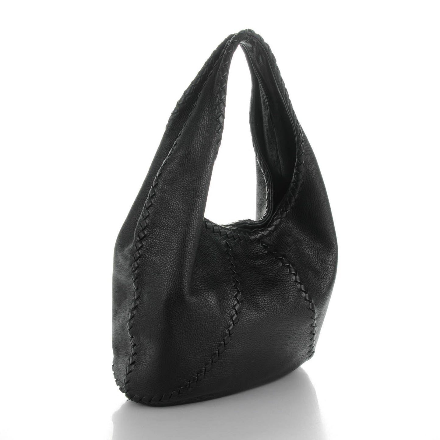 Cervo Deerskin Large Hobo Nero Black