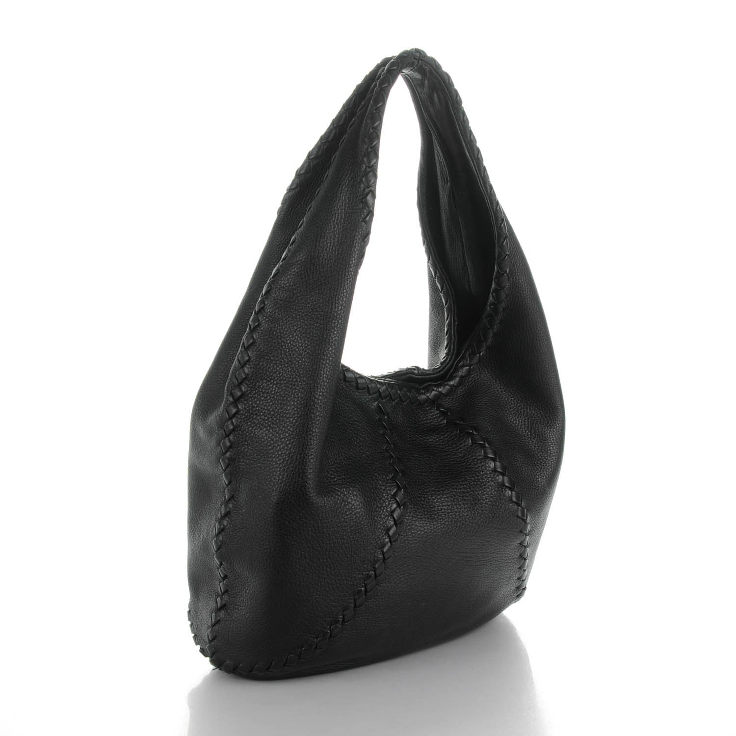 Bottega Veneta Cervo Deerskin Large Hobo Nero Black 3 of 8