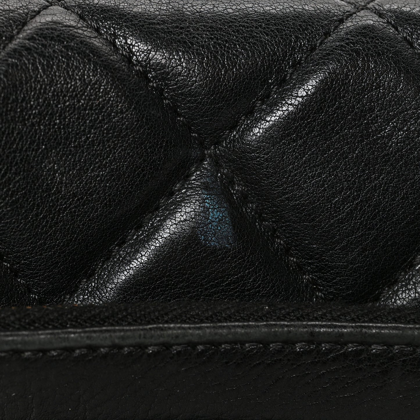 Calfskin Quilted Medium CC Crown Flap Black
