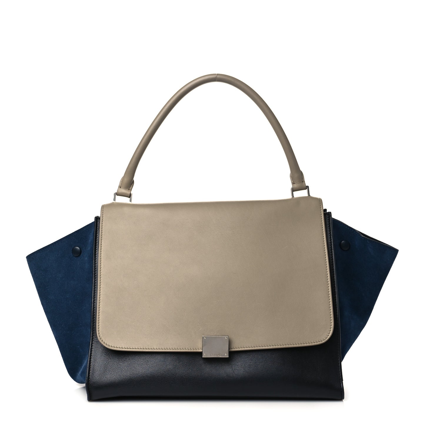 Smooth Calfskin Suede Large Tri-Color Trapeze Dune