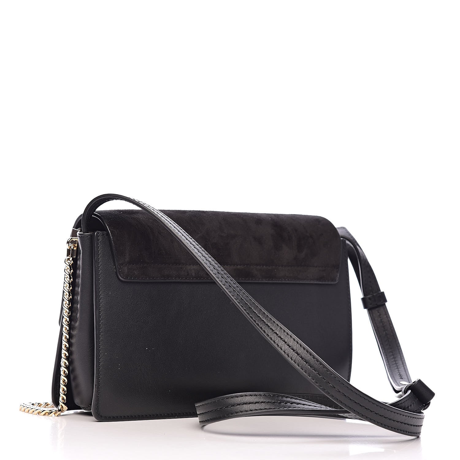 Chloe Suede Calfskin Small Faye Shoulder Bag Black 3 of 12