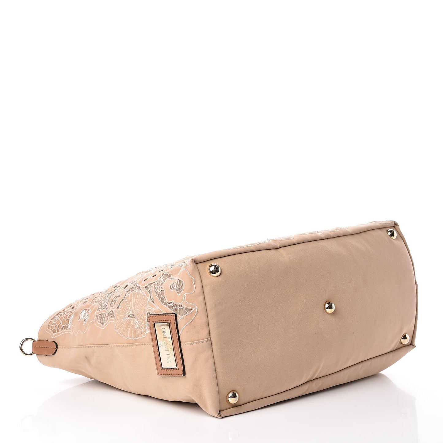 Vitello Canvas Lace Tote Beige