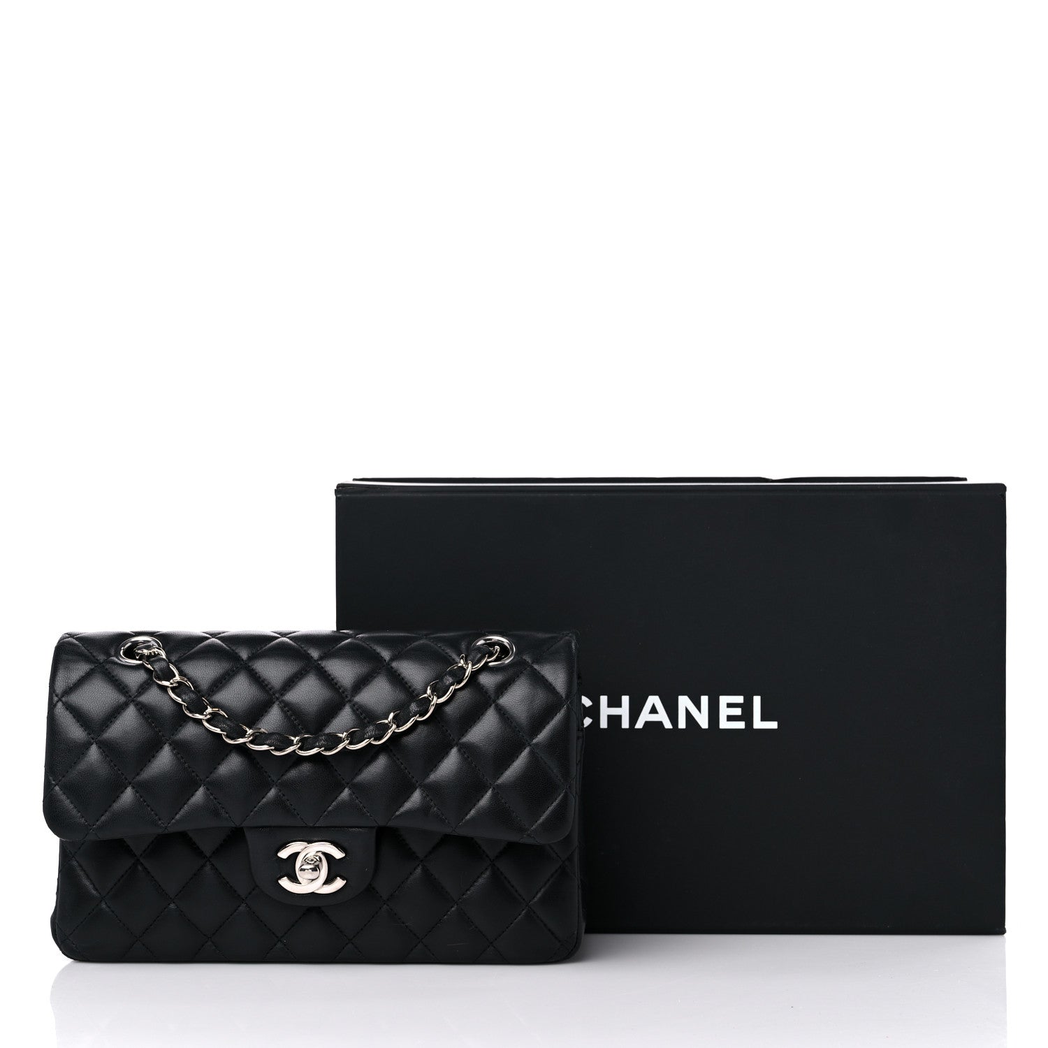 Chanel Lambskin Quilted Small Double Flap Black 11 of 11
