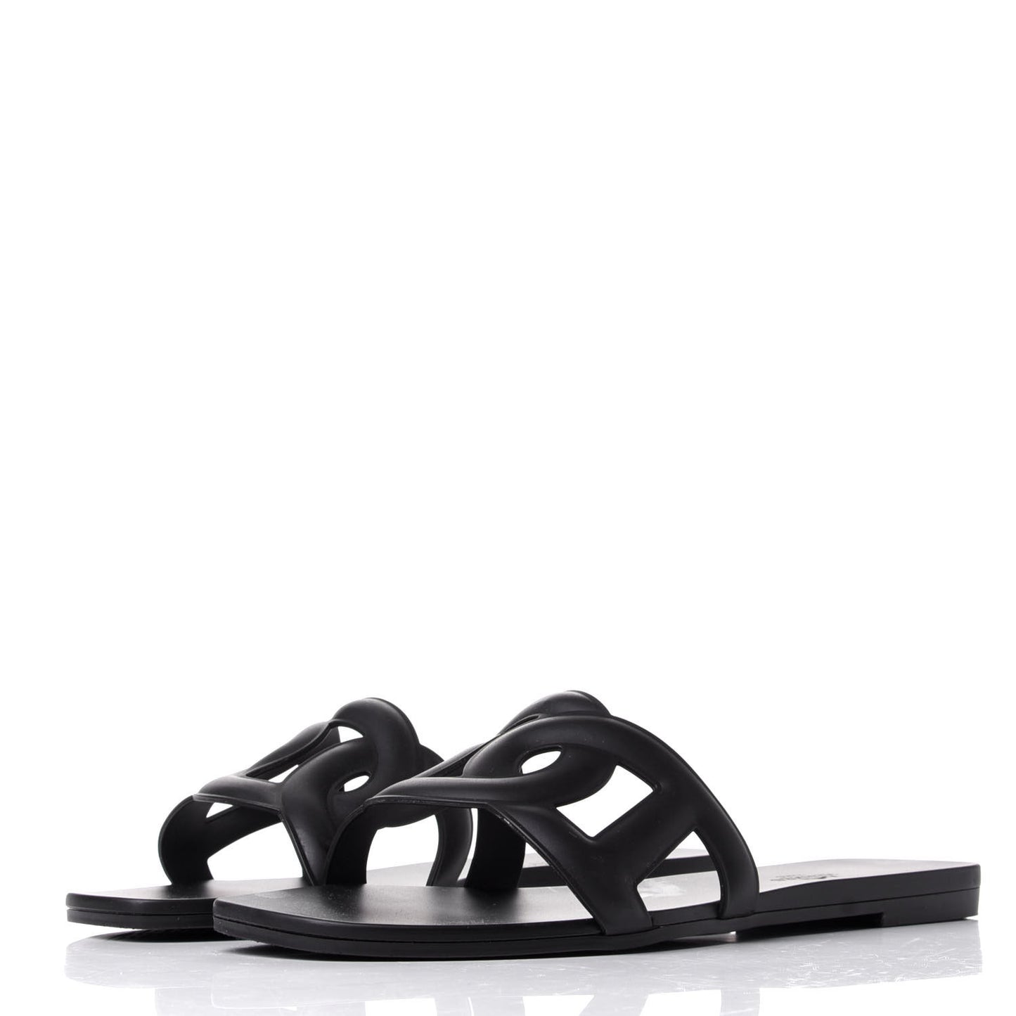 Rubber Aloha Sandals 39 Black