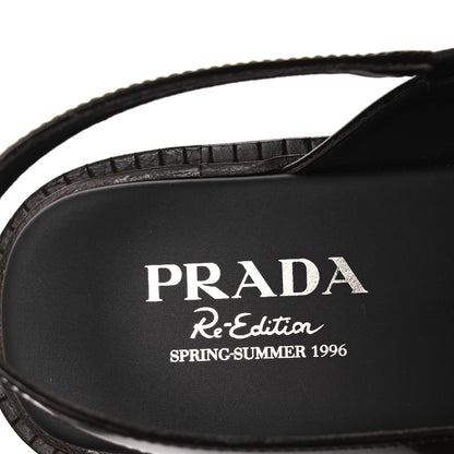 Prada Spazzolato Fume Re-Edition 1996 Buckle Sandals 41 Bruciato 9 of 11