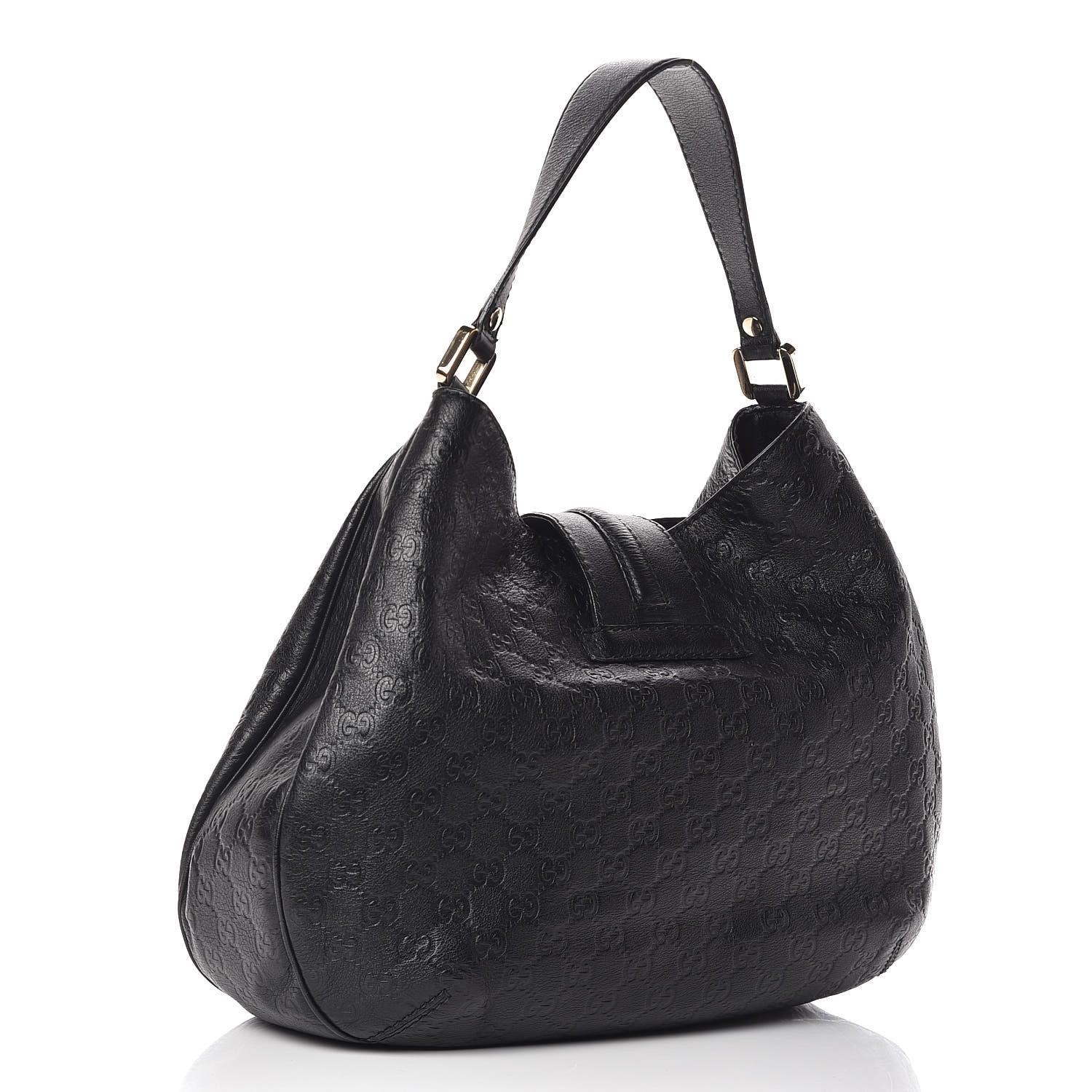 Gucci Guccissima Large New Ladies Web Hobo Black 3 of 11