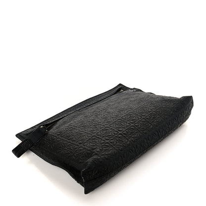 Loewe Calfskin Embossed Repeat T Pouch Black 4 of 8