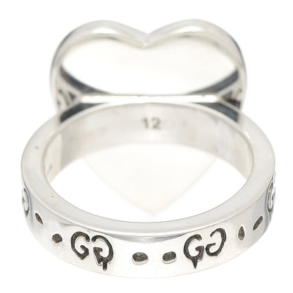 Gucci Sterling Silver GucciGhost Heart Ring 52 6 3 of 6