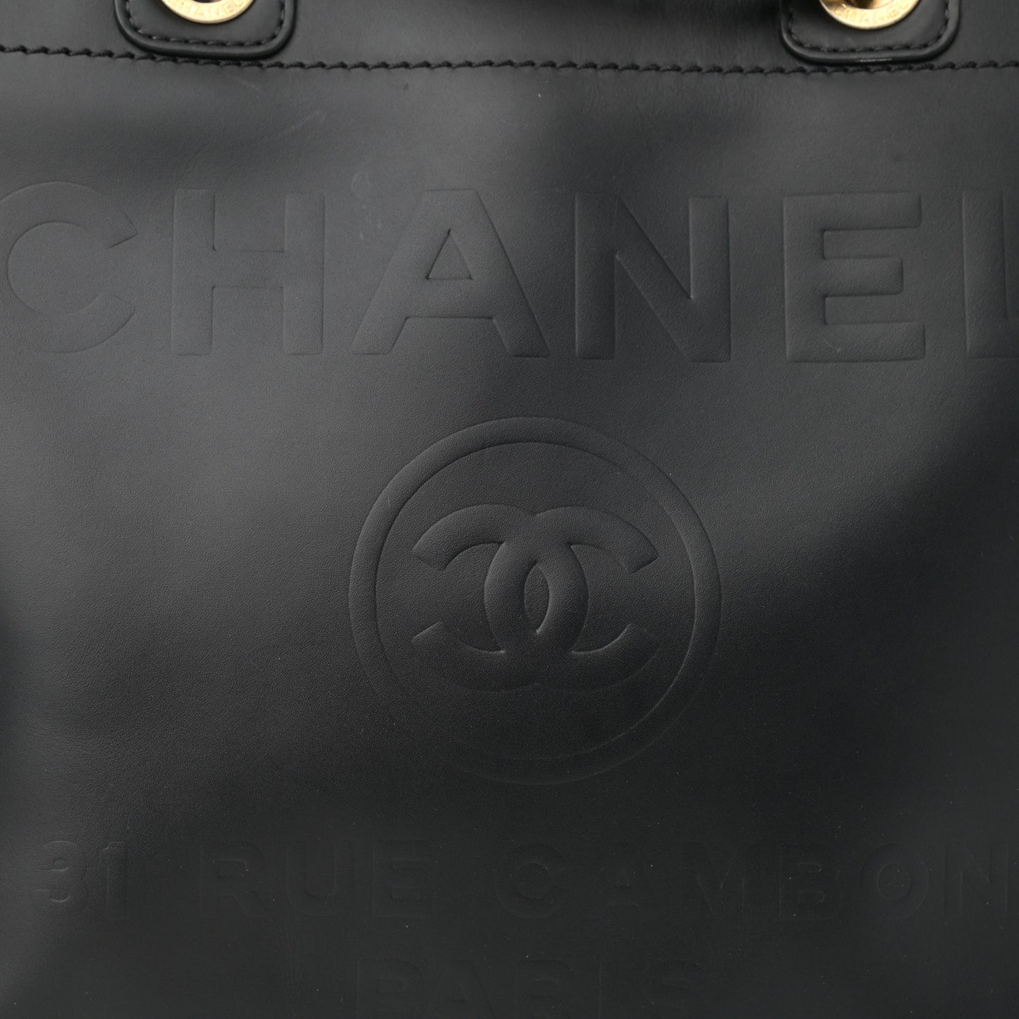 Calfskin Medium Deauville Tote Black