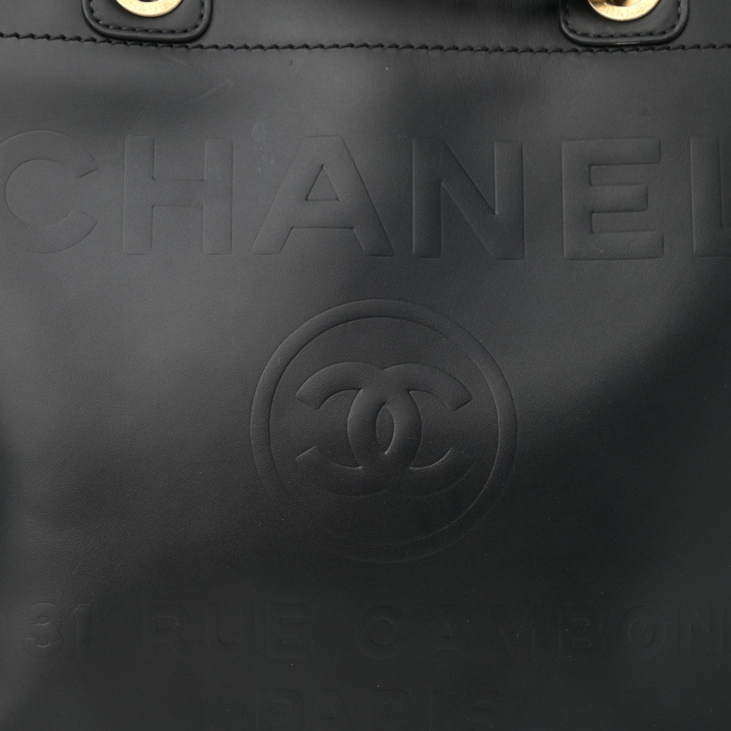 Chanel Calfskin Medium Deauville Tote Black 8 of 11