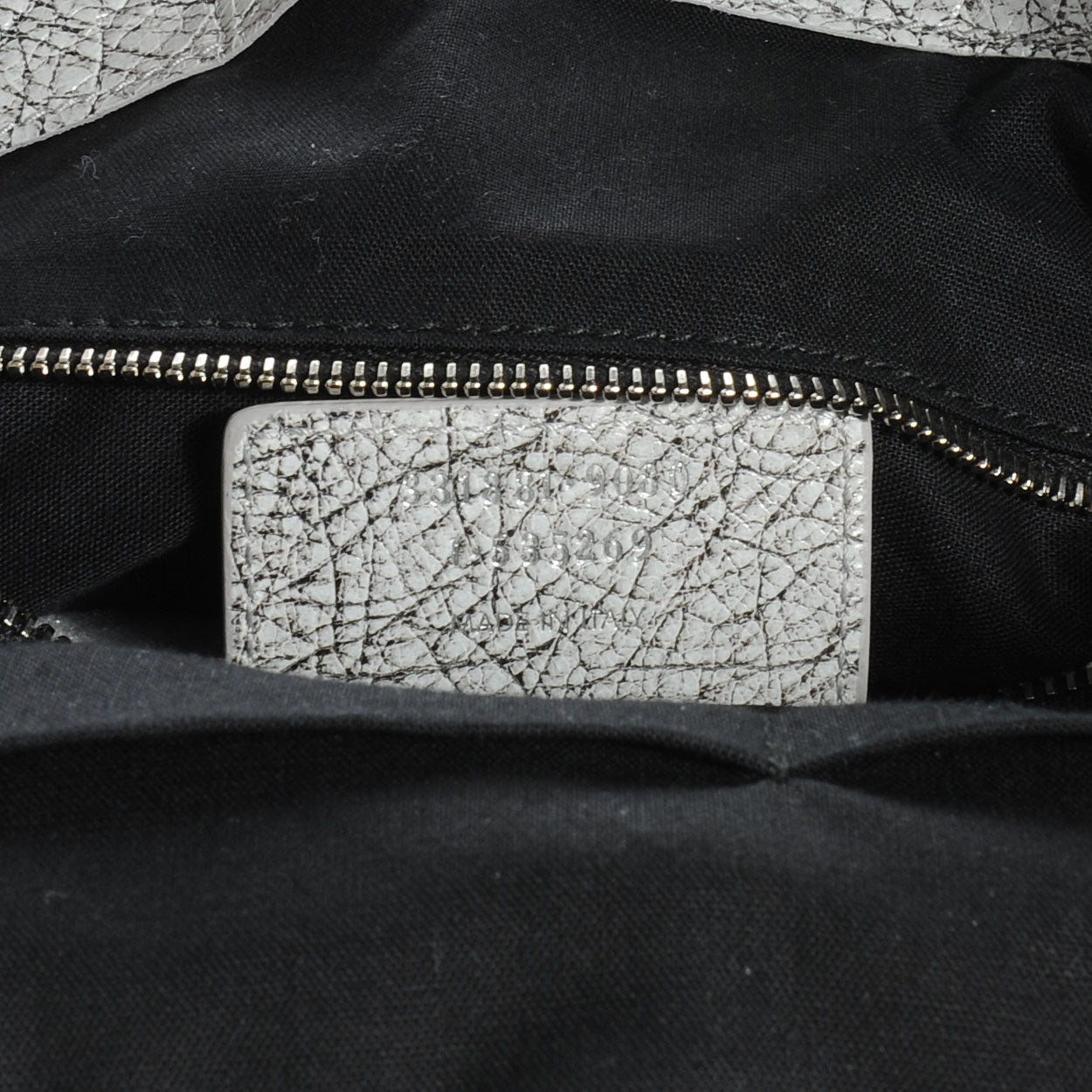 Marbled Agneau Papier Mini Bowling Bag Grey